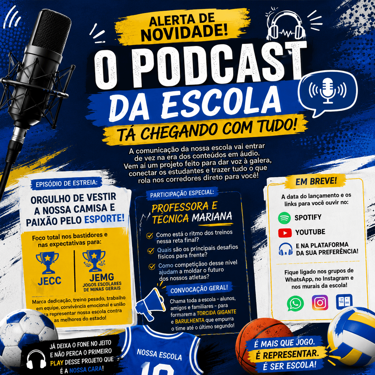 No Ar em Breve: O Primeiro Podcast da Nossa Escola Está Chegando.